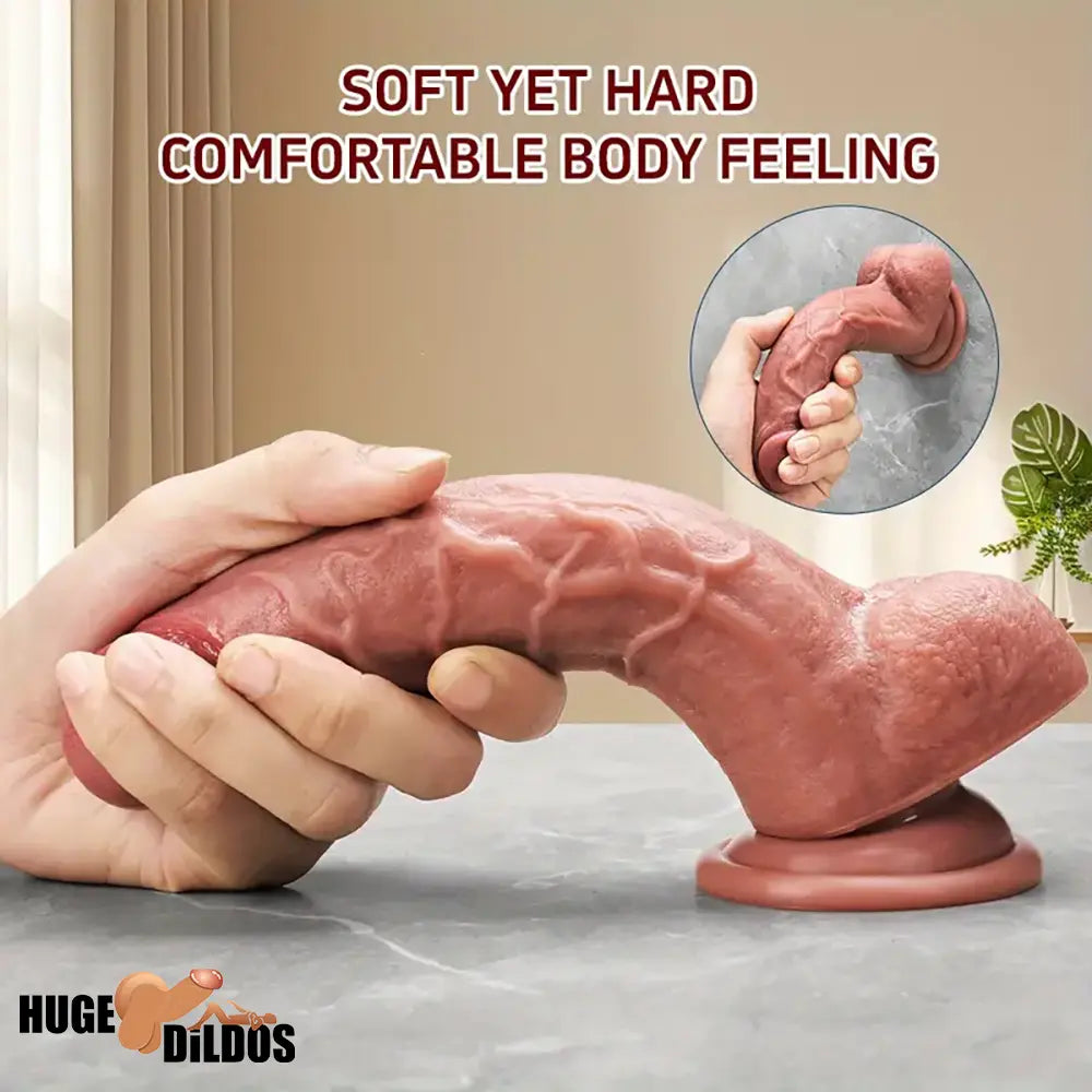 7.48in Realistic Silicone Soft Dildo For Female Male Love Pleasure Orgasm