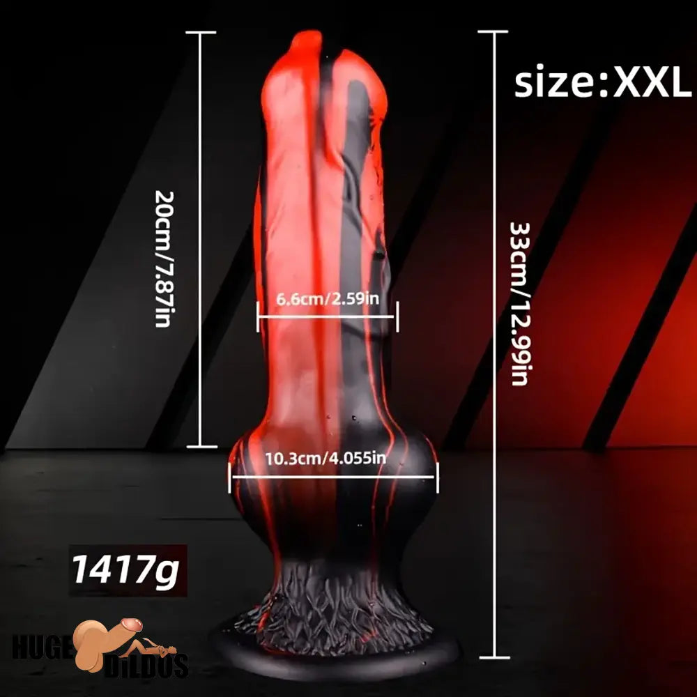 7.24in 7.51in 9.84in 10.62in 12.99in Animal Dog Useful Silicone Soft Knot Dildo
