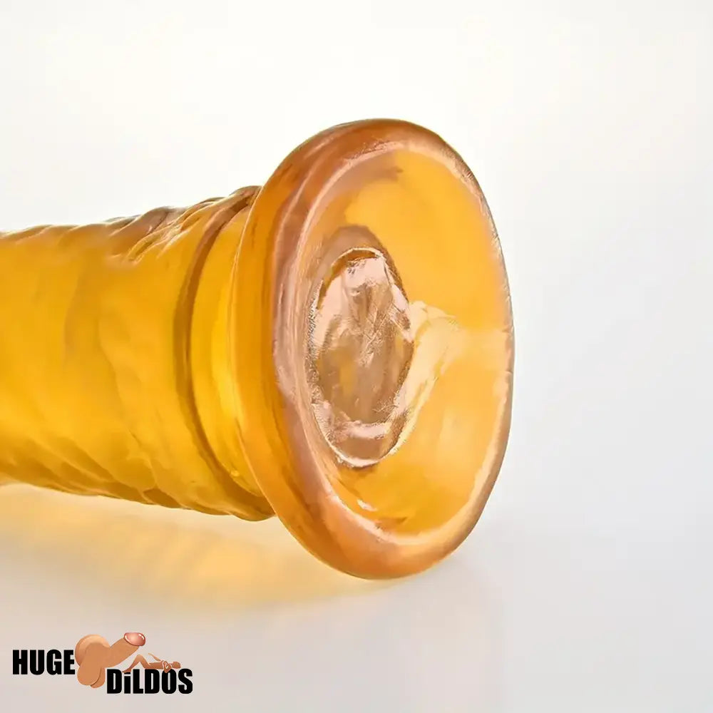 6.29in 7in 7.67in 8.46in Clear Crystal Real Cock Dildo For G-Spot Vagina Sex