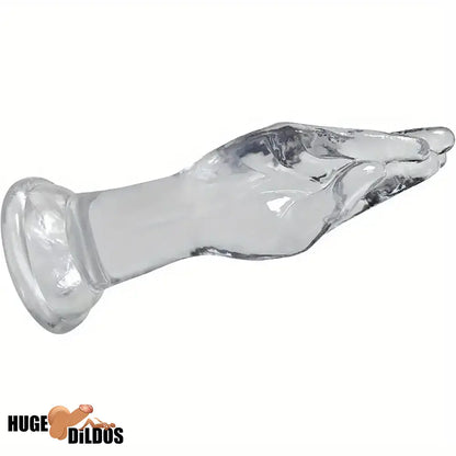 9.6in Big Clear Fist Hand Dildo Durable Adult Sex Toy For Anal Fisting Sex