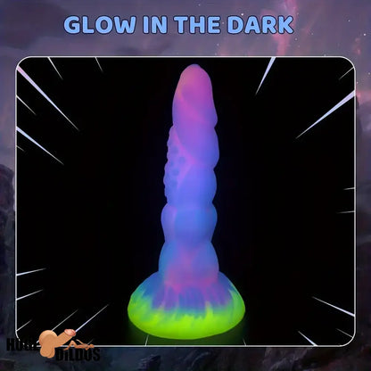 8.14in Flexible Silicone Soft Big Dildo Luminous Monster Big Penis Toy