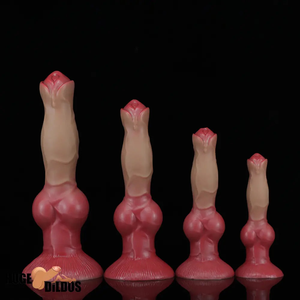 7.48in 9.45in 11.02in 12.99in Soft Silicone Large Dog Knotted Dildo
