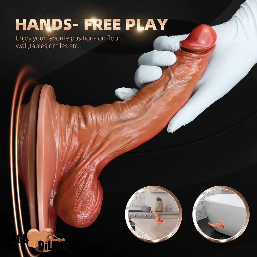 8.07in 9.25in Soft Liquid Silicone Big Real Masturbation Large Dildo