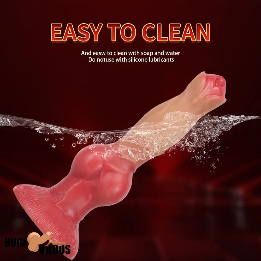 7.48in 9.45in 11.02in 12.99in Soft Silicone Large Dog Knotted Dildo