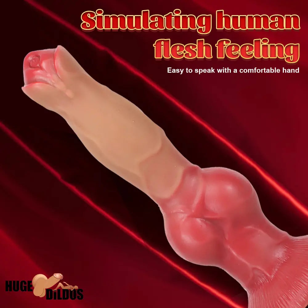 7.48in 9.45in 11.02in 12.99in Soft Silicone Large Dog Knotted Dildo