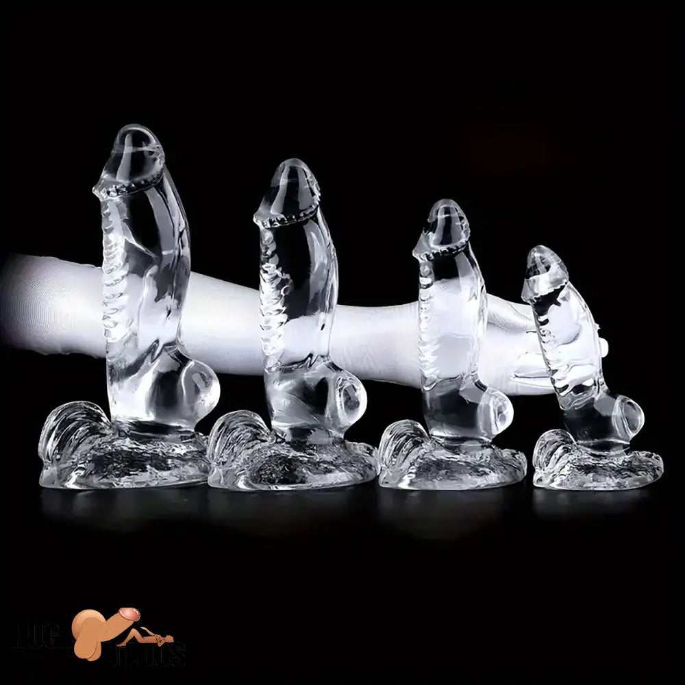 7.87in 8.86in 10.43in 11.22in Clear Soft Big Dildo For Women Indoor Sex Toy