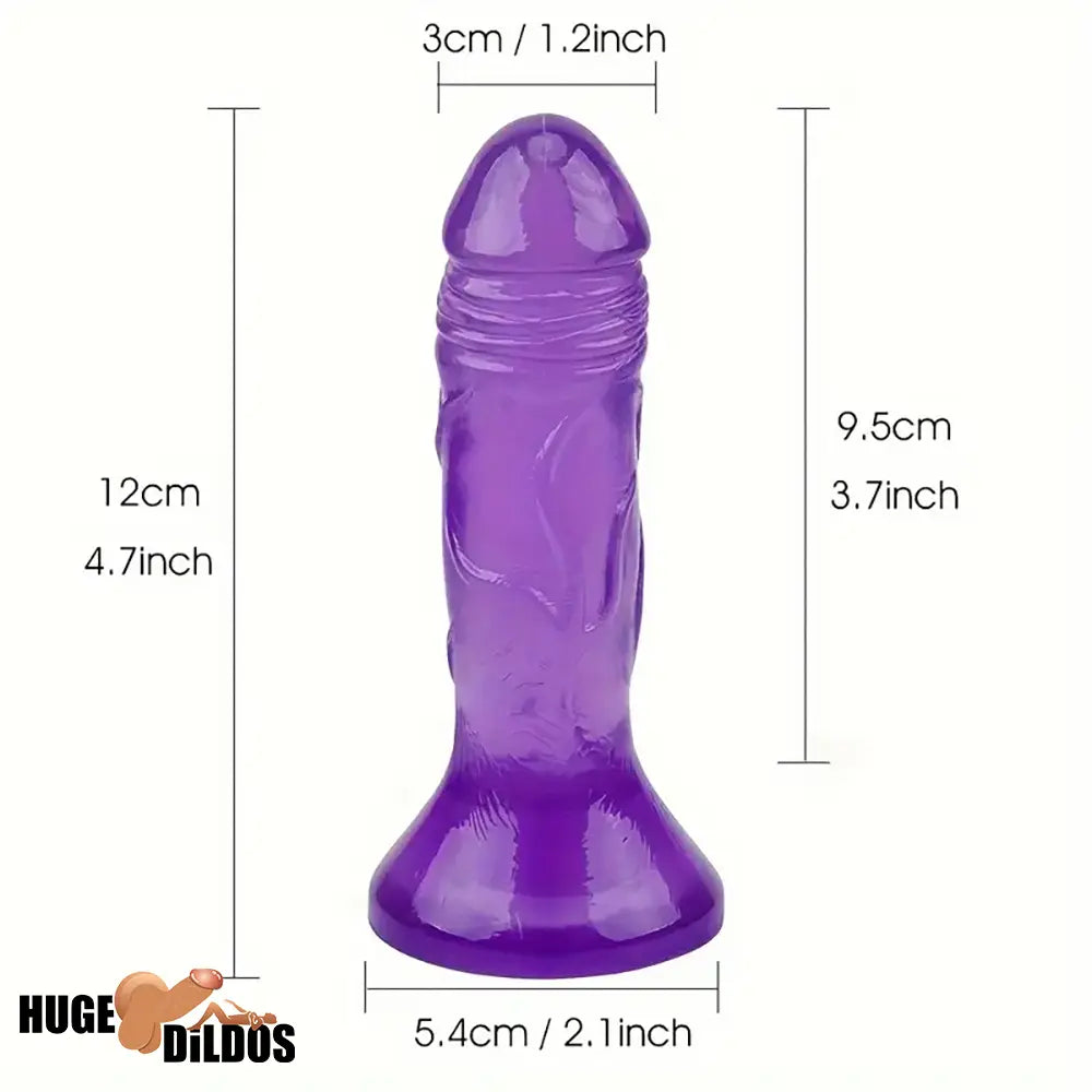 4.7in Clear Small Jelly Cock Dildo For G-Spot Vaginal Cock Sex Stimulation