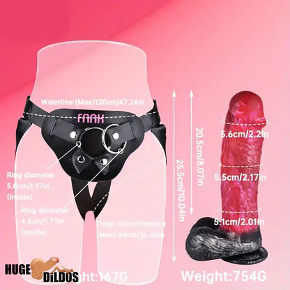 10.01in Silicone Soft Big Strap On Wearable Durable Dildo For Women