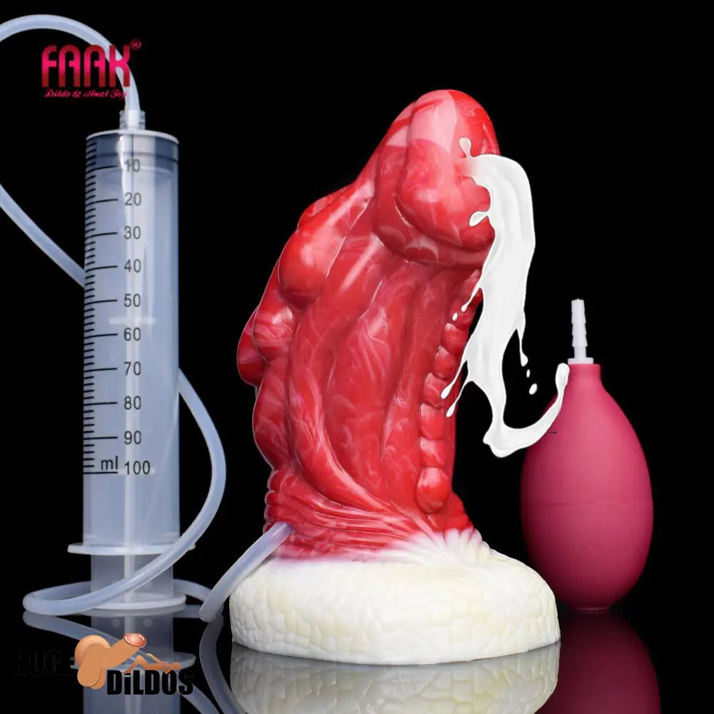6.5in Fantasy Monster Silicone Soft Dragon Ejaculating Women Male Dildo