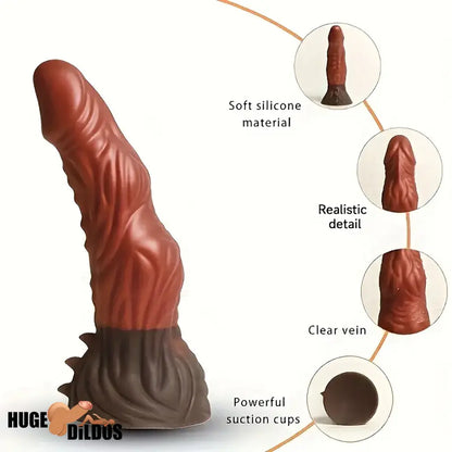 8.11in Soft Real Big Silicone Monster G Spot Dildo For Hands Free Game