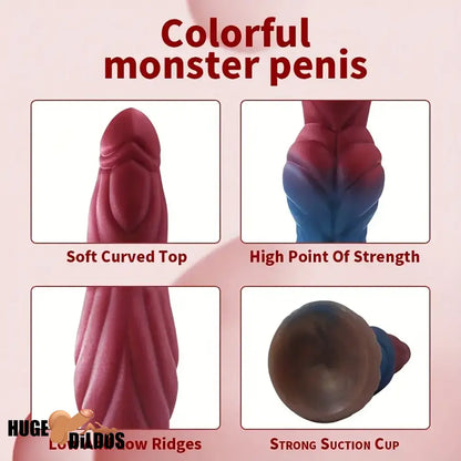 11.61in Fantasy Monster Cock Silicone Soft Dildo For Hands-Free Anal Play