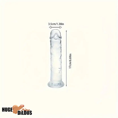 3.54in-9.84in Unisex Realistic Crystal Clear Dildo For Cock Women Sex Toy