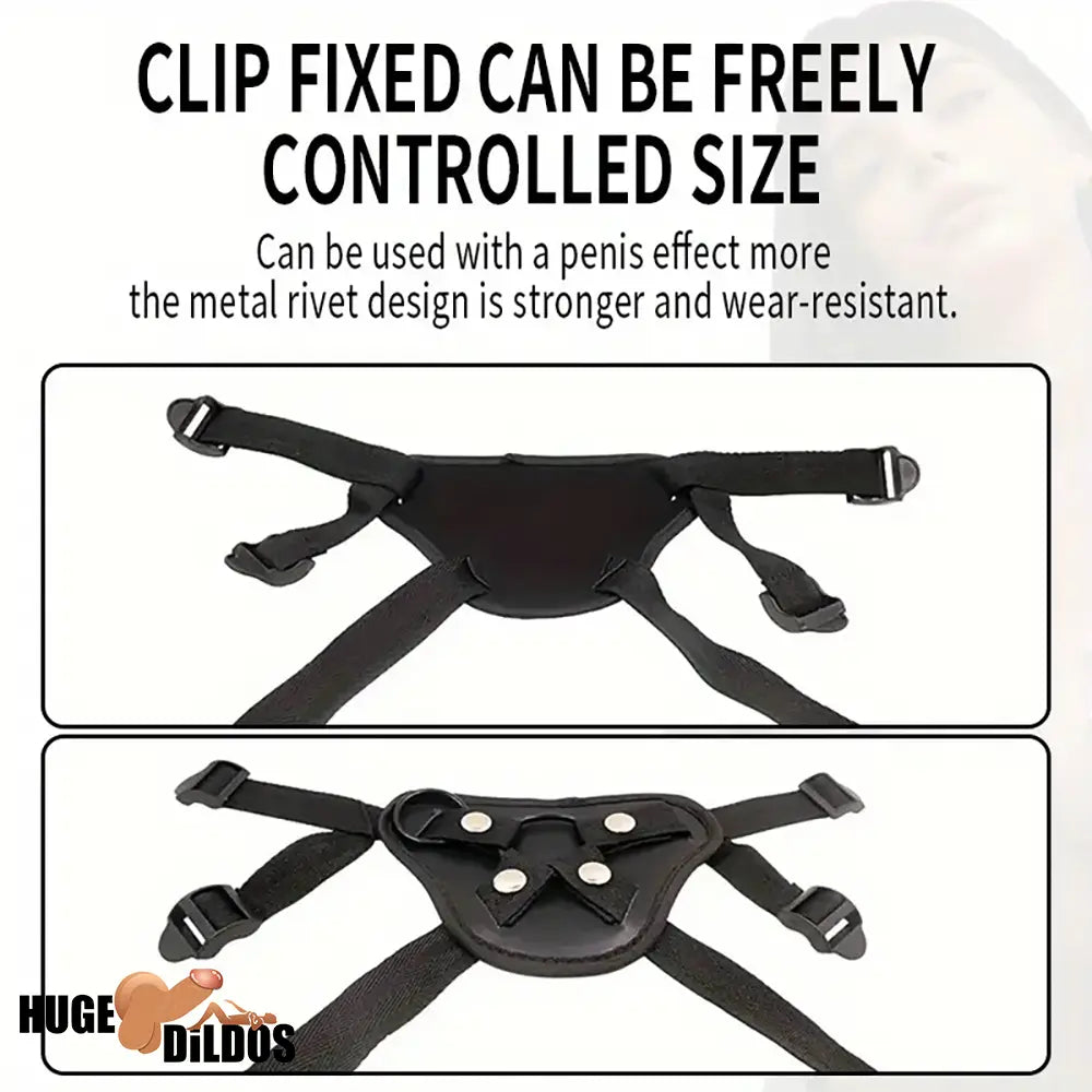 5.51in 6.69in 7.67in Premium Realistic Clear Strap On Harness Cock Dildo