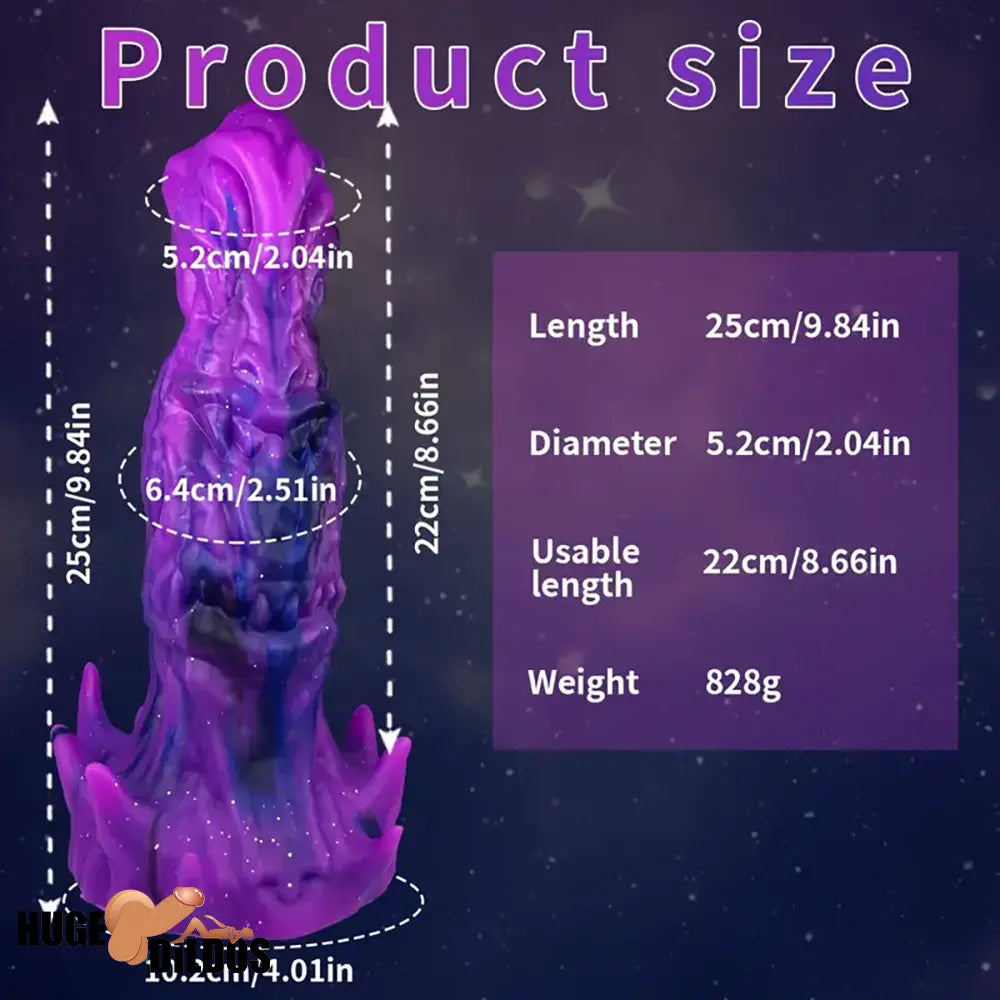 9.84in Big Fantasy Monster Silicone Soft Dildo For Prostate Vaginal Play