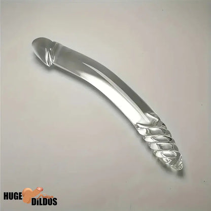 8.4in Clear Elegant Glass Crystal Dildo For Female Male Lesbian Gay Sex