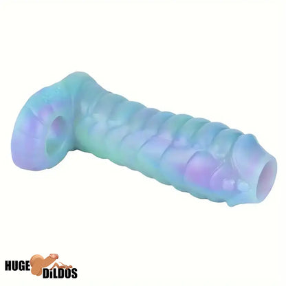5.39in Lifelike Silicone Soft Dildo Sleeve Snake Luminous Dick Extender