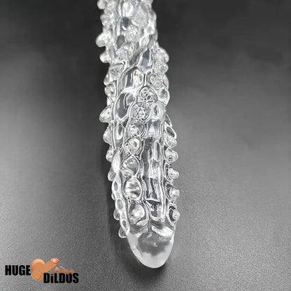 14.8in 18.7in 22.6in Clear Long Dual Heads Huge Spiked Dildo For Couples
