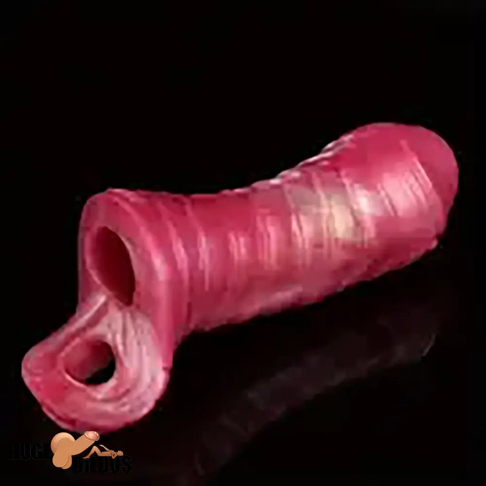 6.1in Silicone Soft Dildo Sleeve Penis Extender Reusable Hollow Sleeve