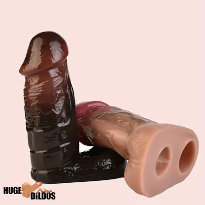 5.12in Silicone Soft Skin Feeling Dildo Sleeve For Hands-Free Play Sex