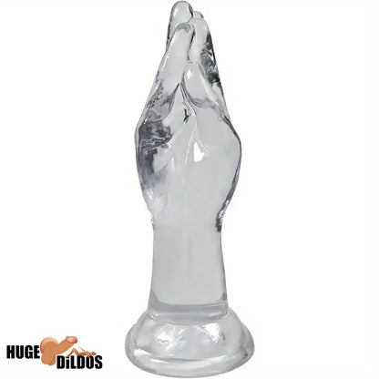 9.6in Big Clear Fist Hand Dildo Durable Adult Sex Toy For Anal Fisting Sex