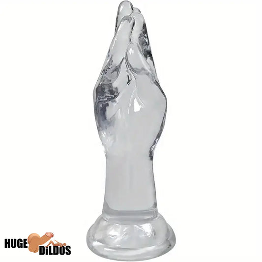 9.6in Big Clear Fist Hand Dildo Durable Adult Sex Toy For Anal Fisting Sex