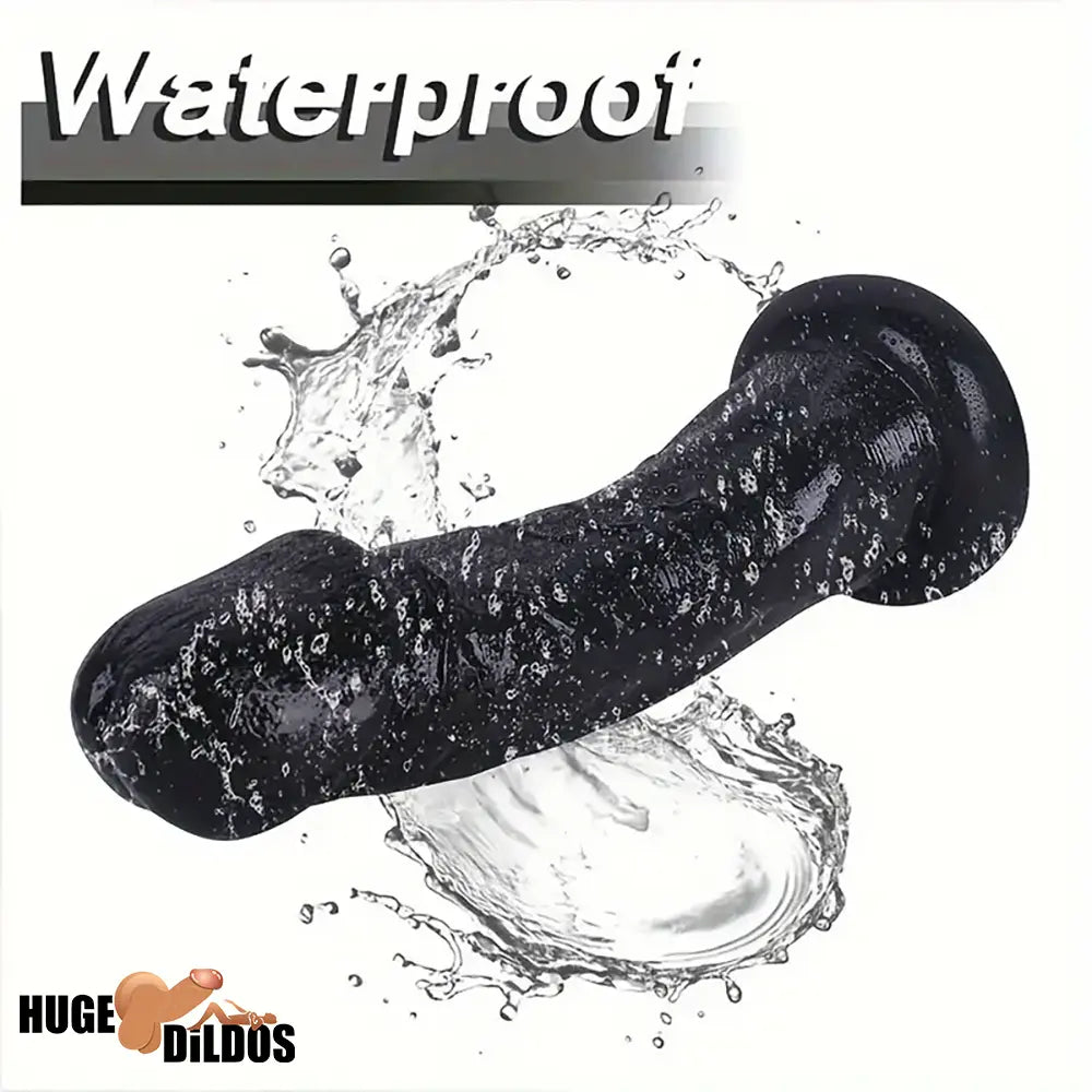 8.5in Real Cock Big Black Dildo Penis Anal Expander For Cock Stimulation