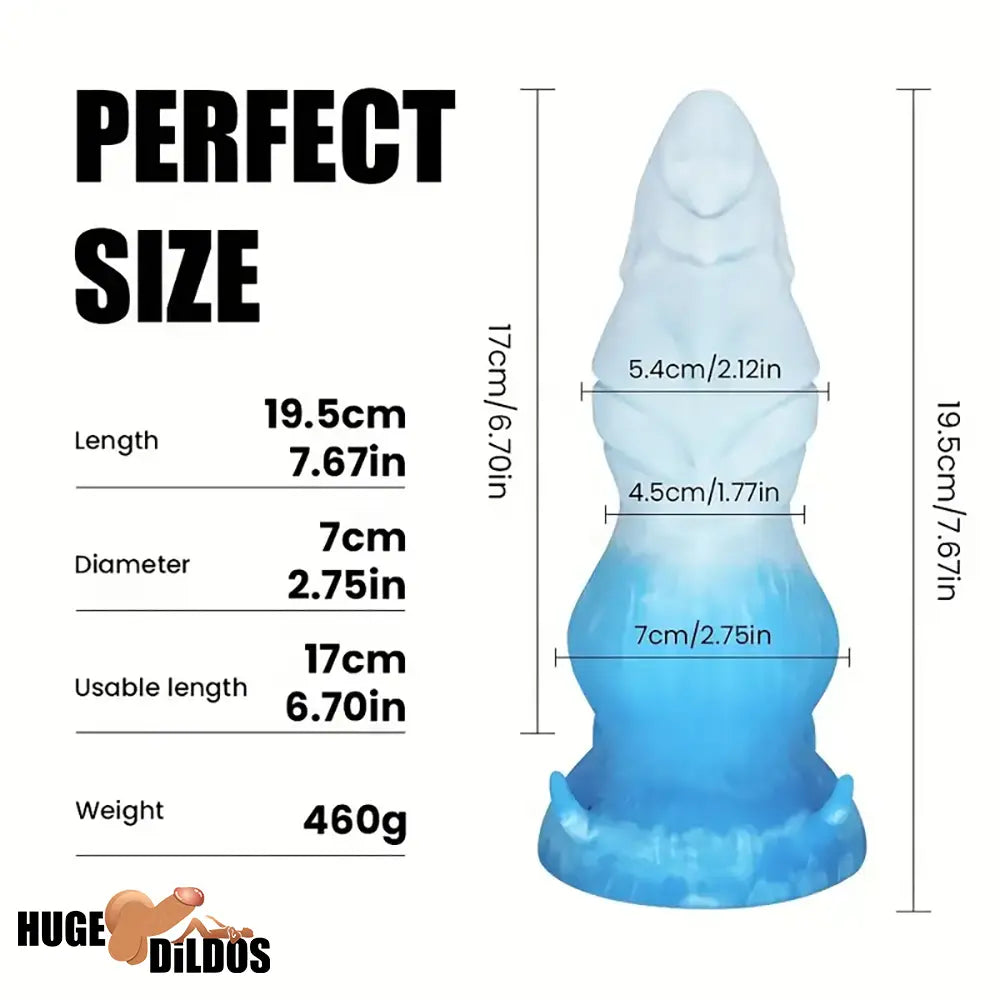 7.67in Silicone Soft Monster Animal Dildo For G-Spot Vaginal Indoor Sex Toy