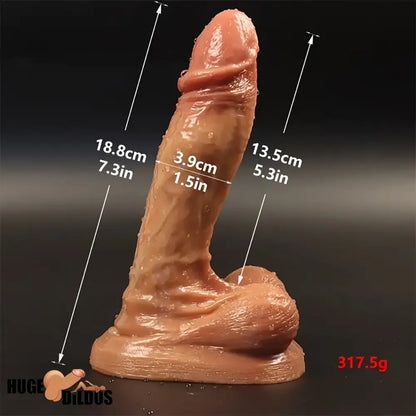 7.3in Soft Lifelike Silicone Men Women Dildo For Hand-Free Sex Play Game