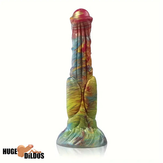 9.4in Silicone Soft Big Animal Horse Cock Dildo For G-spot Anal Stimulator