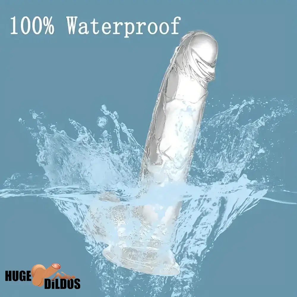 7.3in Clear Real Skin Like Dildo For Female Male Love Pleasure Indoor Use