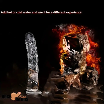 6.5in Clear Unisex Glass Crystal Dildo For Female Male Lesbian Gay Cock