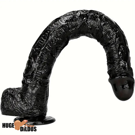 16.5in Realistic Large Long Black Anal Dildo For Male Female Indoor Use