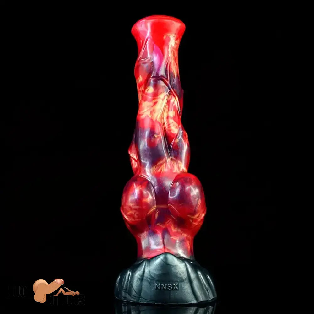9.57in Animal Big Dog Silicone Soft G Spot Dildo With Strong Suction Base