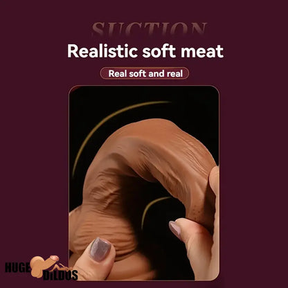 6.22in 7.48in 8.66in Silicone Soft Uncut Meat Dildo For G-spot Anal Stimulator