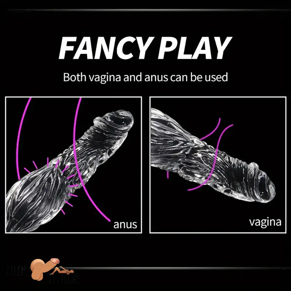 9.5in 10.7in 11.8in Clear Crystal Huge Animal Dildo For Love Cock Sex Toy
