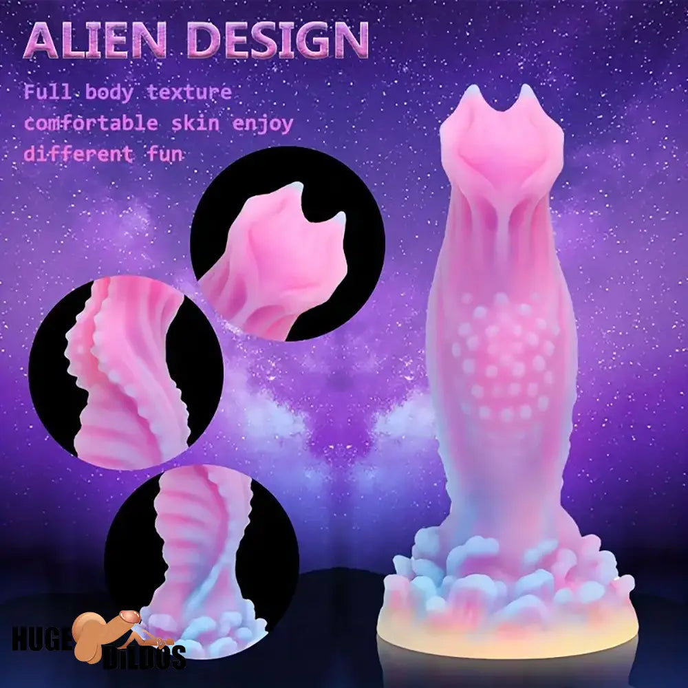 7.59in Lifelike Silicone Soft Luminous Monster Dildo For Anal Cock Expansion