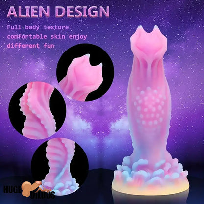 7.59in Lifelike Silicone Soft Luminous Monster Dildo For Anal Cock Expansion