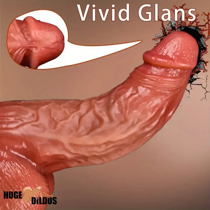 9.44in Realistic Large Silicone Soft Anal Dildo For Adult Couple Flirting Cock