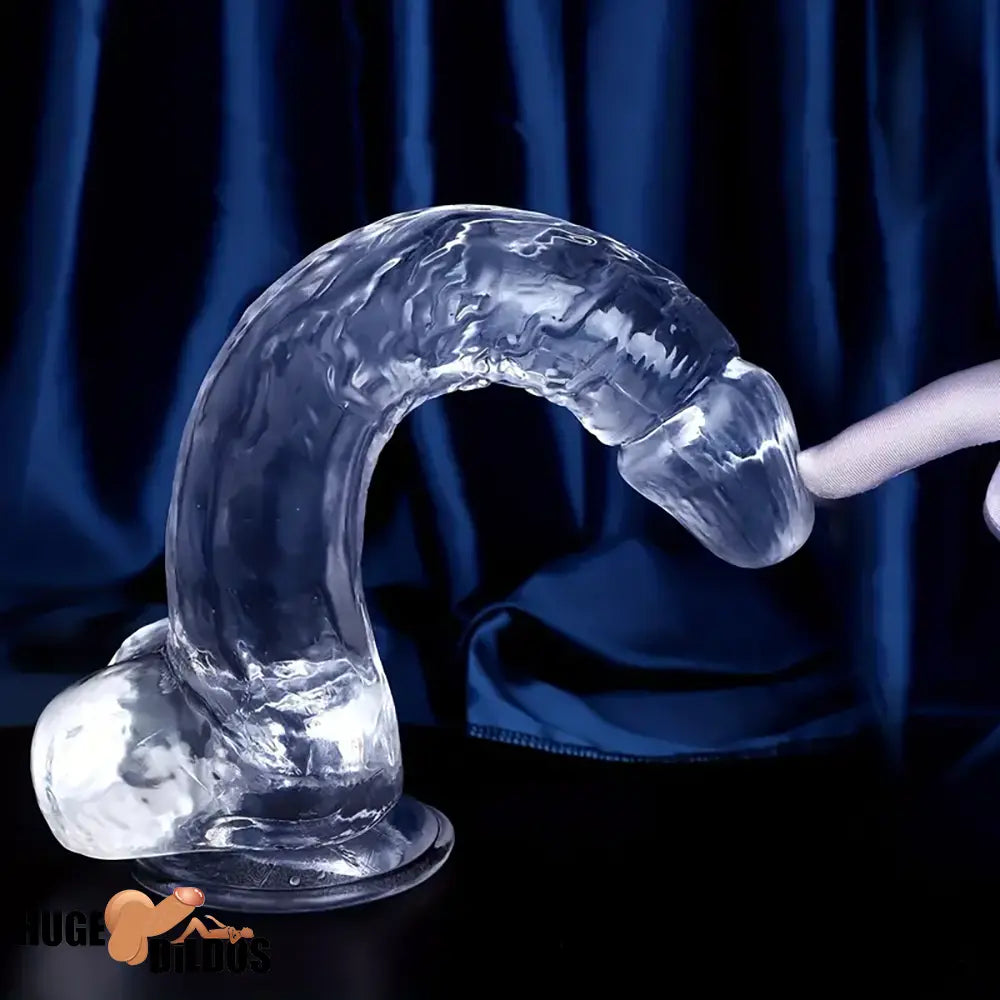 7.28in Clear Top Quality Crystal Dildo For Women Men G-Spot Vaginal Love