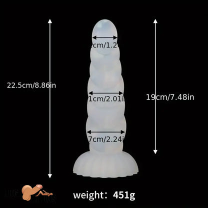 5.43in 8.86in Big Lifelike Jelly Glowing Dildo With Sucker Sex Toy Advancers
