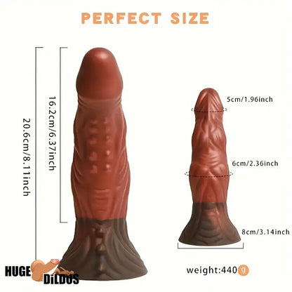 8.11in Soft Real Big Silicone Monster G Spot Dildo For Hands Free Game