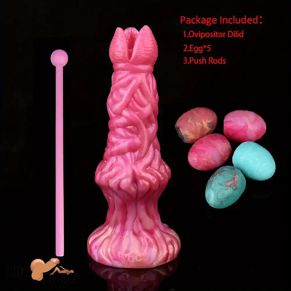 7.99in Silicone Soft Big Knot Alien Ovipositor Dildo For Women Men Lay Eggs