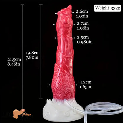 8.46in Body Safe Silicone Big Soft Dragon Dildo For Vagina Suction Cup