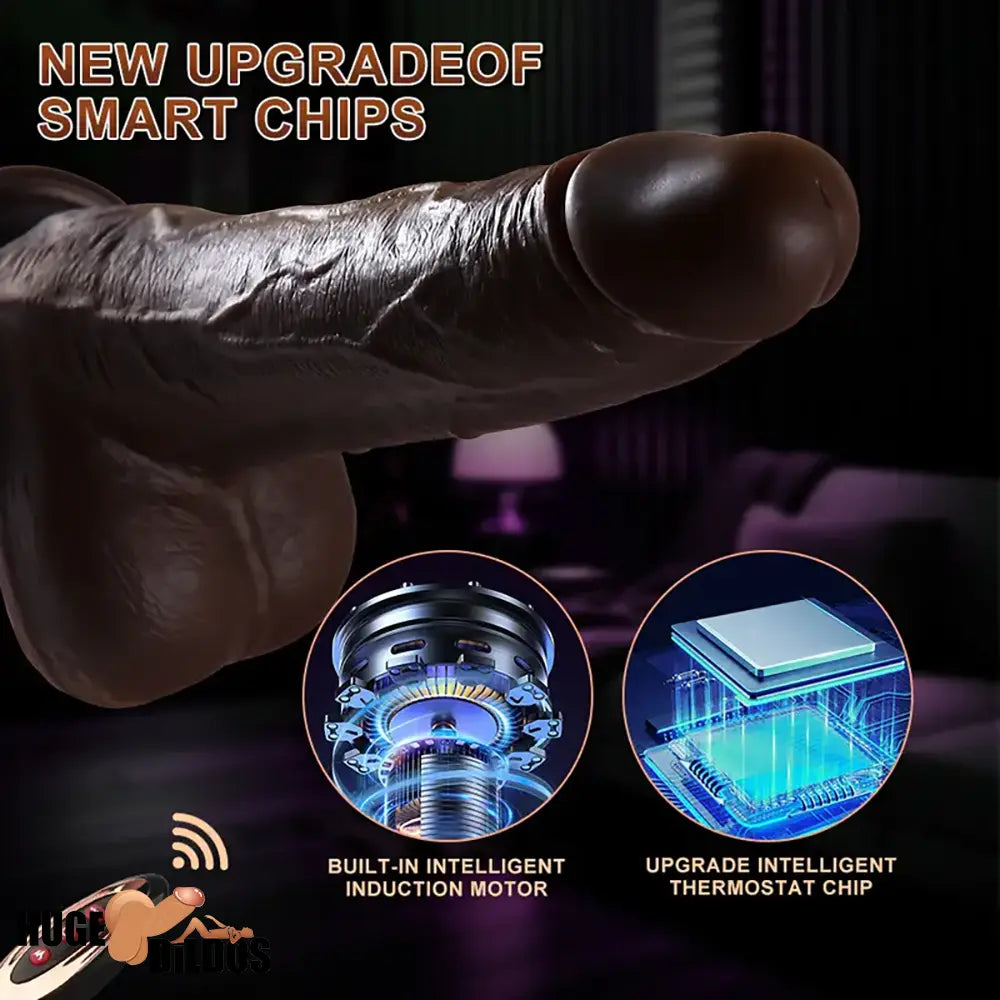 8.7in Soft Big Silicone Thrusting Rotating Heating Remote Electric Auto Dildo