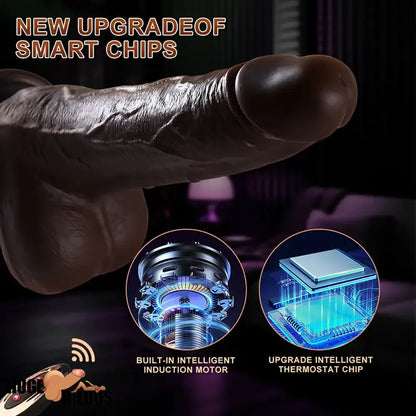 8.7in Soft Big Silicone Thrusting Rotating Heating Remote Electric Auto Dildo