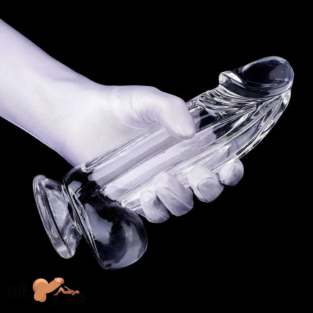 6.3in 7.28in 8.66in Realistic Clear Women Men Dildo With Suction Cup
