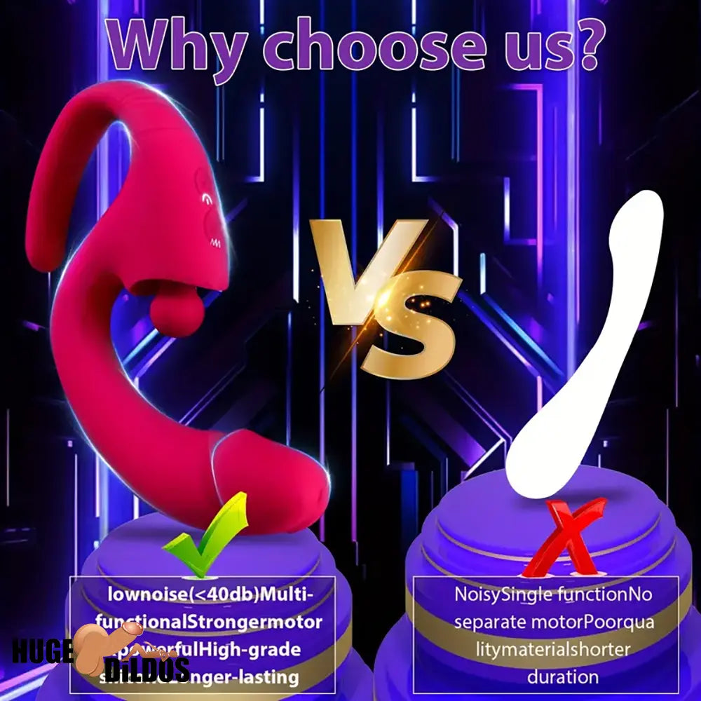 8.6in Auto Vibrating Impacting Big Dildo BDSM Sex Toy For Women Men