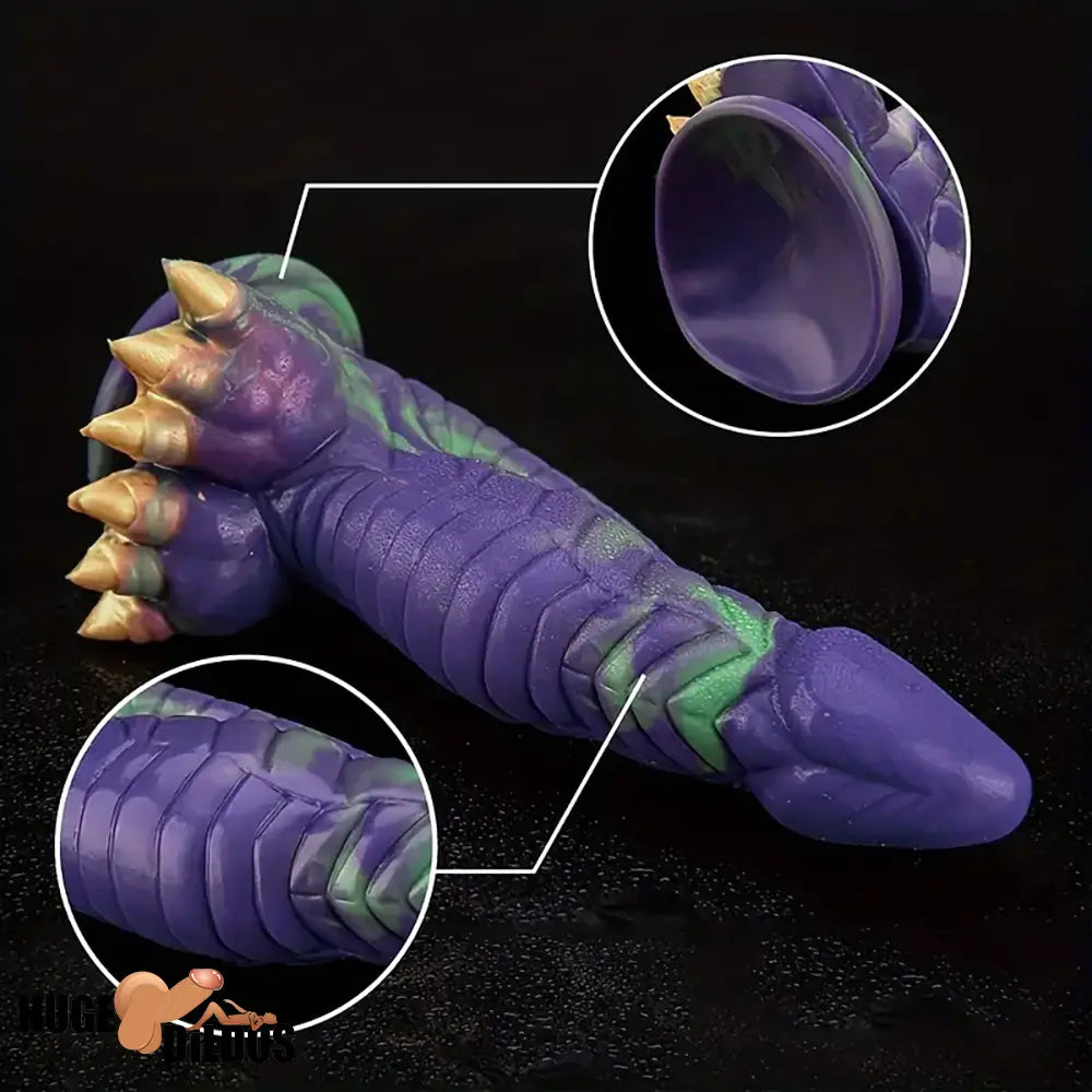8.66in Silicone Soft Big Dragon Monster Dildo For Women Men Advancers