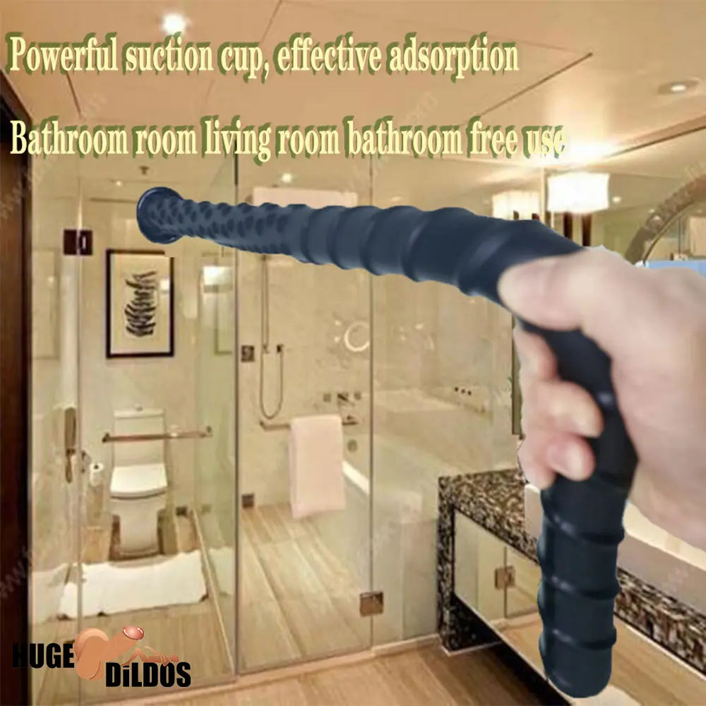 27.56in Silicone Soft Huge Long Spiked Spiral Rebar Dildo Oversized Butt Plug