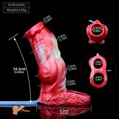4.8in 5.59in Soft Liquid Silicone Monster Dildo Sleeve For Delay Time